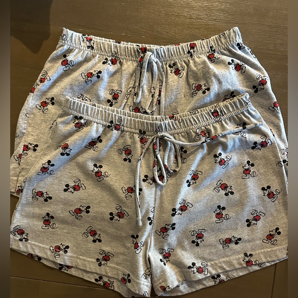 Disney Mickey Mouse Lounge Shorts or PJ Small Bundle of 2